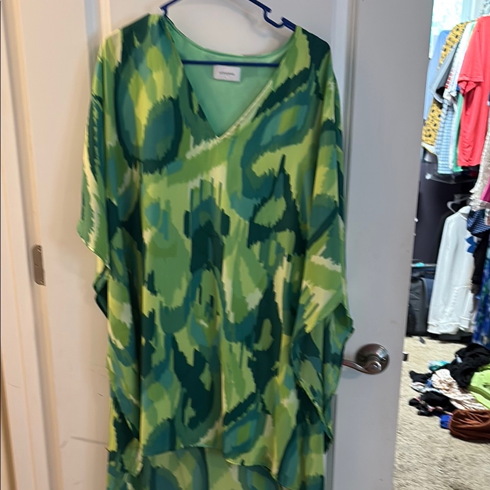 Adrienne Green High Low Dress
